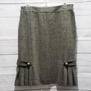 Banana Republic Factory Wool Pleat Lined Skirt 4